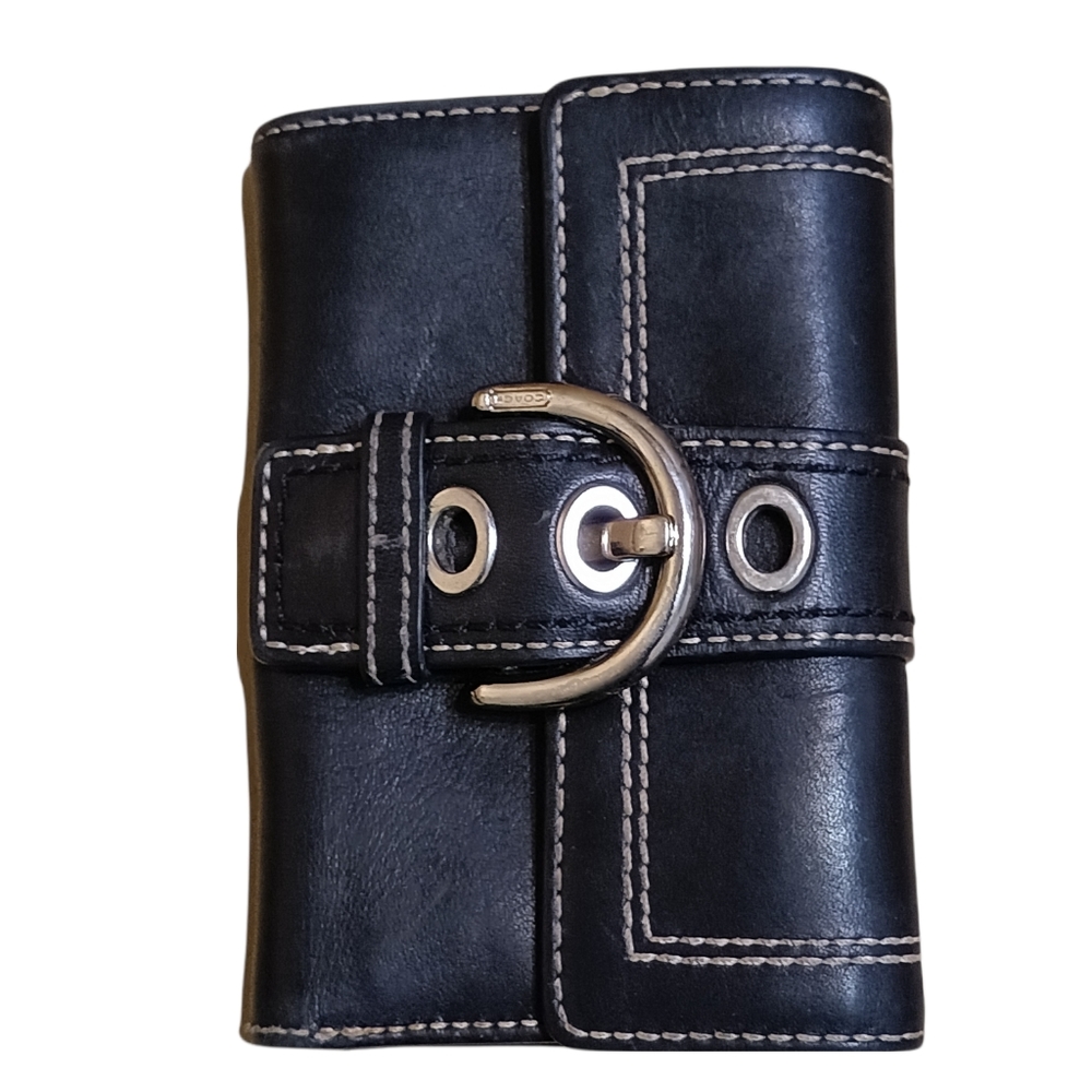 Coach Wallet Black Leather
